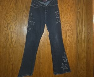 Bubblegum Dark Blue Star Flare Jeans